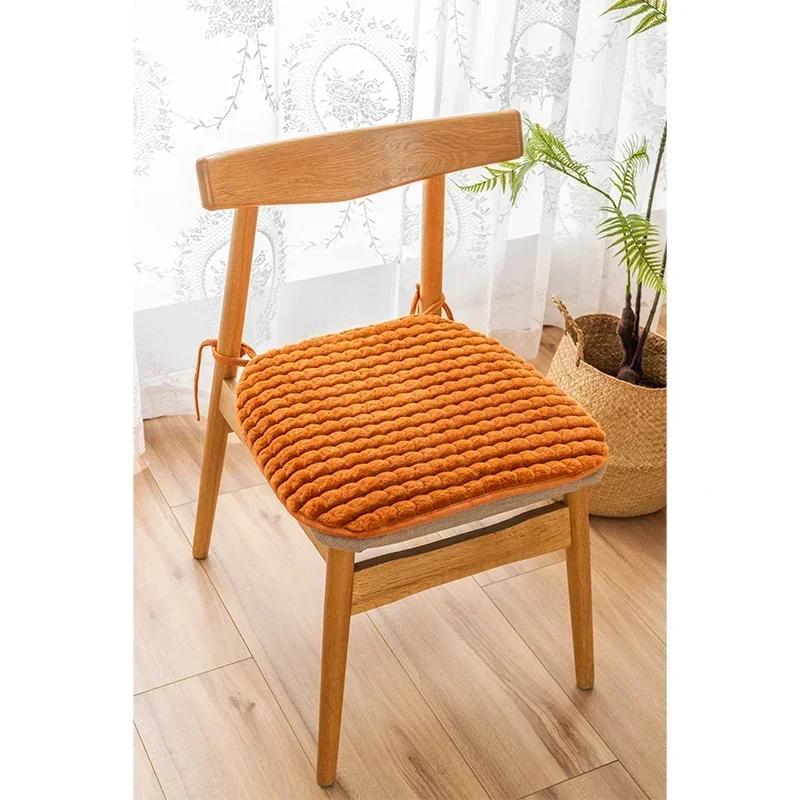 Winter-thicker Square Chair Cushion Seat Pad With Tie Cotton Seat Cushion Filling Dining Chair Cushion Non-Slip Dinning ChairPad