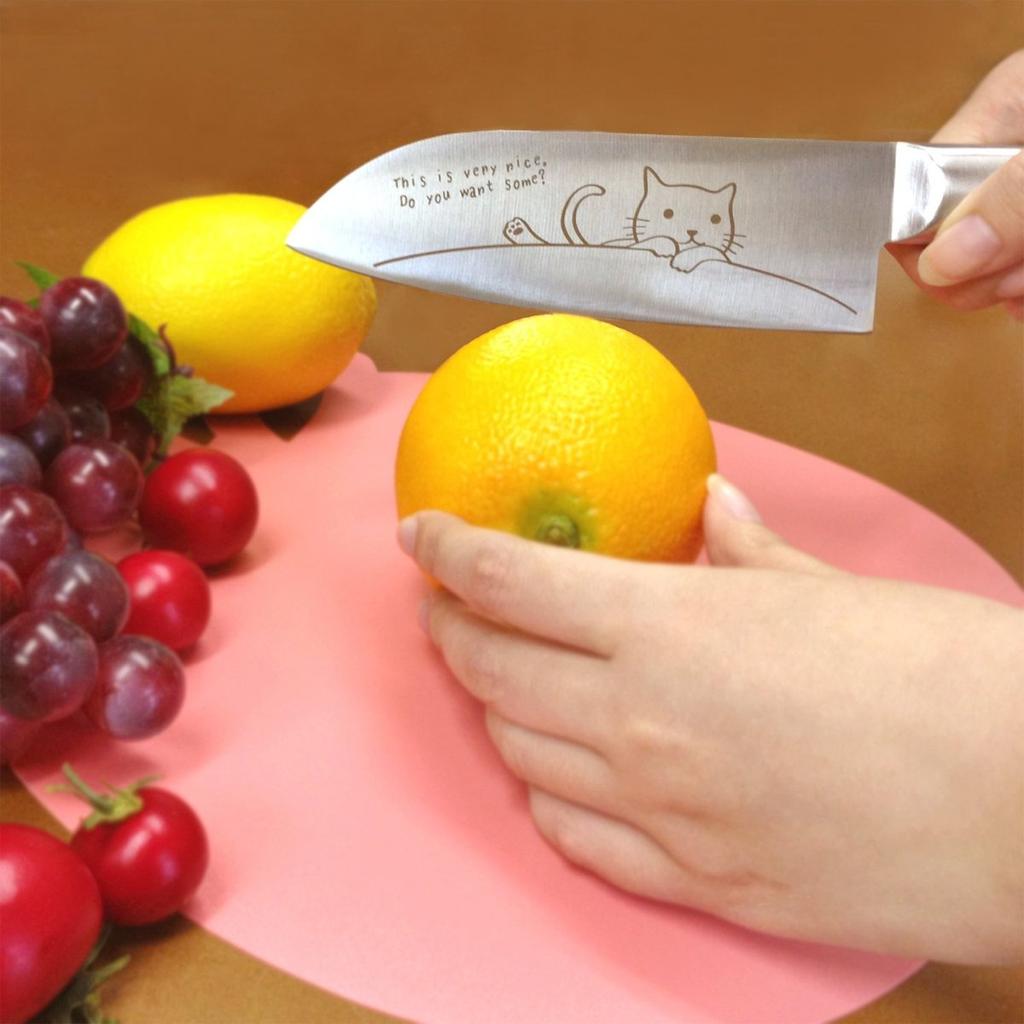 Merpere Cat Santoku Knife Pair Set Cat Design with Knife [Original Sharpener]