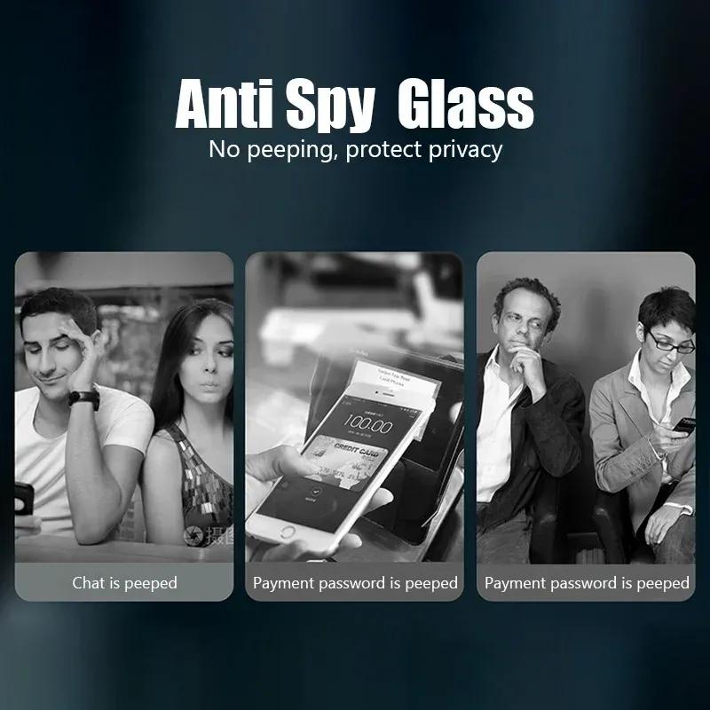 3Pcs Privacy Screen Protector For iPhone 17 16 15 14 13 11 12 Pro Max Mini Plus Anti-spy Protective Glass For iPhone XR X XS 16e