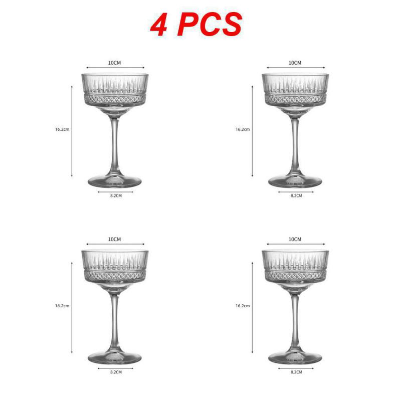 1/2 st Europeisk stil Snidad Cocktailglas Bar Glas Mojito Glas Dricksbägare Martini Bägare Vinglas