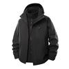 Outdoor Three-In-One Waterproof and Windproof Jacket with Color-Matching Removable Hood Jacket