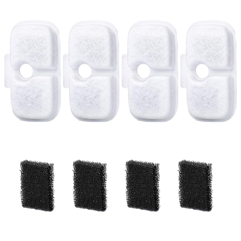 Set of 4 Replacement Filter for Automatic Pet Fountain Cats Water Fountain Water Source for Kittens Water Dispenser
