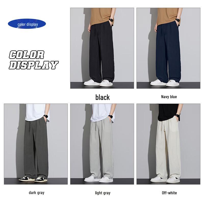 Jeanswest Men's Tencel Linen Loose Straight Casual Pants