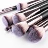 15-Piece Matte Black Makeup Brush Set: Powder & Blush Tools Available Now