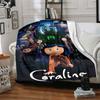 1Pc Coraline'S Magical Adventure Flannel Blanket, Soft And Comfortable, Casual Warm, Camping Travel, Christmas, Halloween Xmas Gift L1329