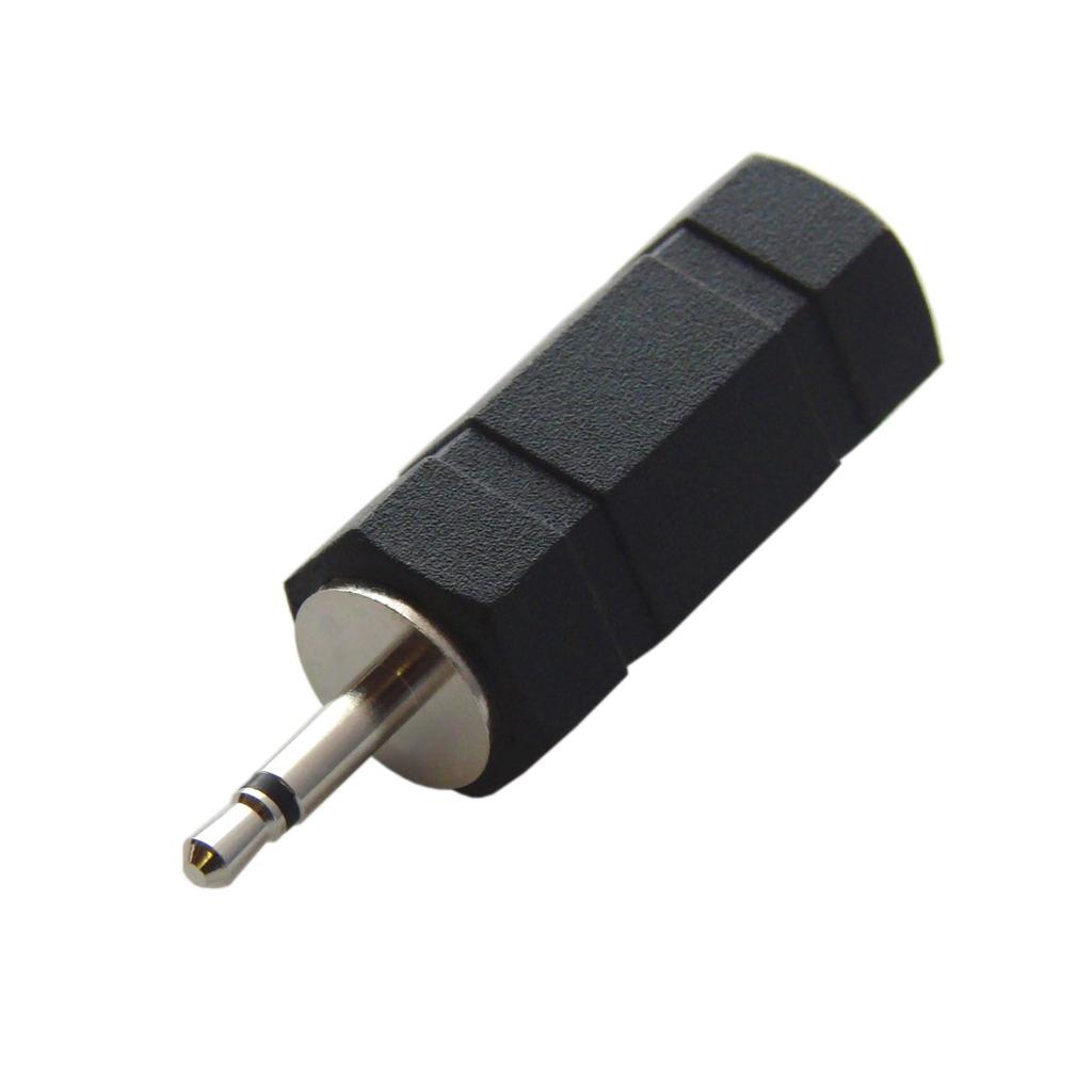 Mono Ultra Mini Plug to Stereo Mini Jack Conversion Plug F-Factory 2.5mm (Male) 3.5mm (Female) (2-Pack) PLG-H01-2P