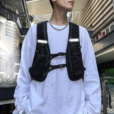 Men's Chest Bag Tactical Inspired Sports Utility Chest Pack with Multi-Pocket Waterproof Outdoor Travel Sports Vest Men Bag