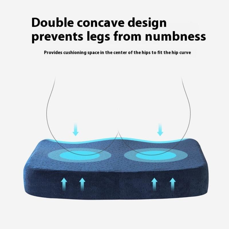 Ergonomic Memory Foam Office Seat Cushion Anti-Hemorrhoid Tailbone Pillow for Car And Chair Comfort Support