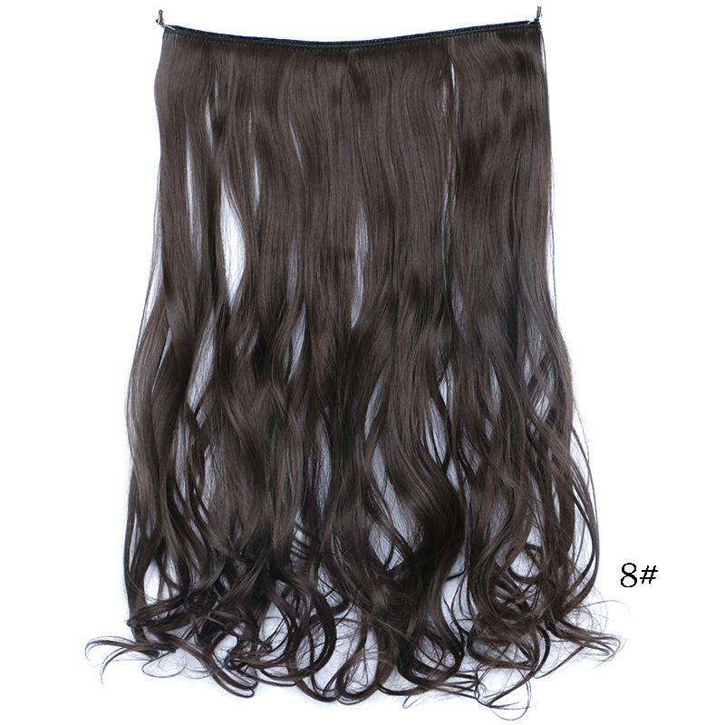 

Наращивание волос Женские Волнистые Длинные Высокотемпературное волокно Синтетические 45 см Накладка для волос 8#
