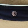 Excellent HERMES Hat Serie Buttons, Leather, H Logo All-over Felt Lining Beige Cashmere 57 Used