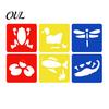6 Piece Stencil Set Pcs Painting Template Stencils, 5.5x5.9 Inch Washable Reusable DIY Art And Craft Stencils for Wood Paper Fabric, Home Decor