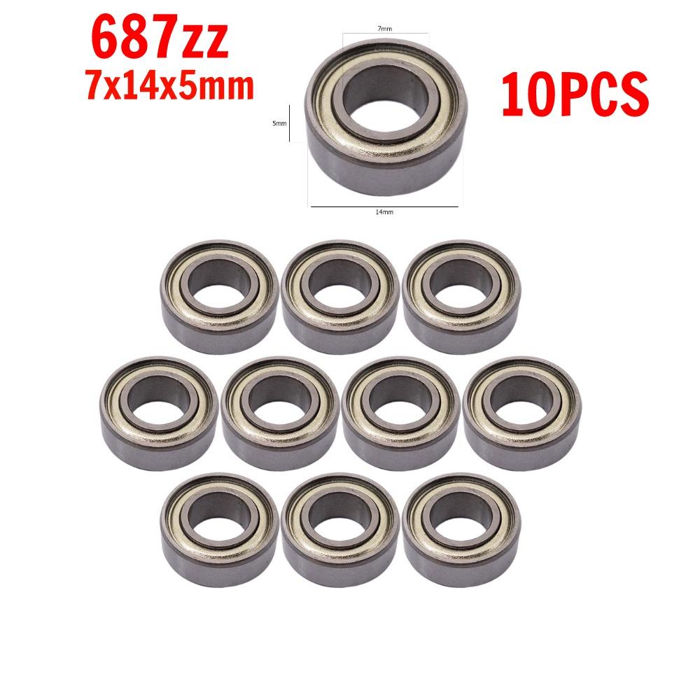 10pcs Miniature Bearings 685zz 608z 625ZZ Silent Small Bearing Deep Groove Mini Ball Bearing Carbon Steel for Skateboard Scooter