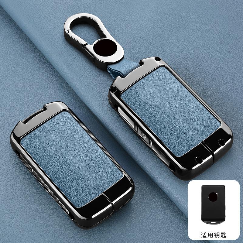 Zinc Alloy Leather Car Key Case For Volvo Xc60 Xc40 Xc90 S90 V60 S60 V90 C40 Polestar 1 Polestar 2 Key Fob Car Accessories