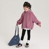 Girls' Fleece Spliced Hooded Jacket