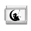 Laser Engraving Black Cartoon Cute Cat Dog DIY Italian Charm Links Fit 9mm Stainless Steel Bracelet Women Jewelry Making Gifts