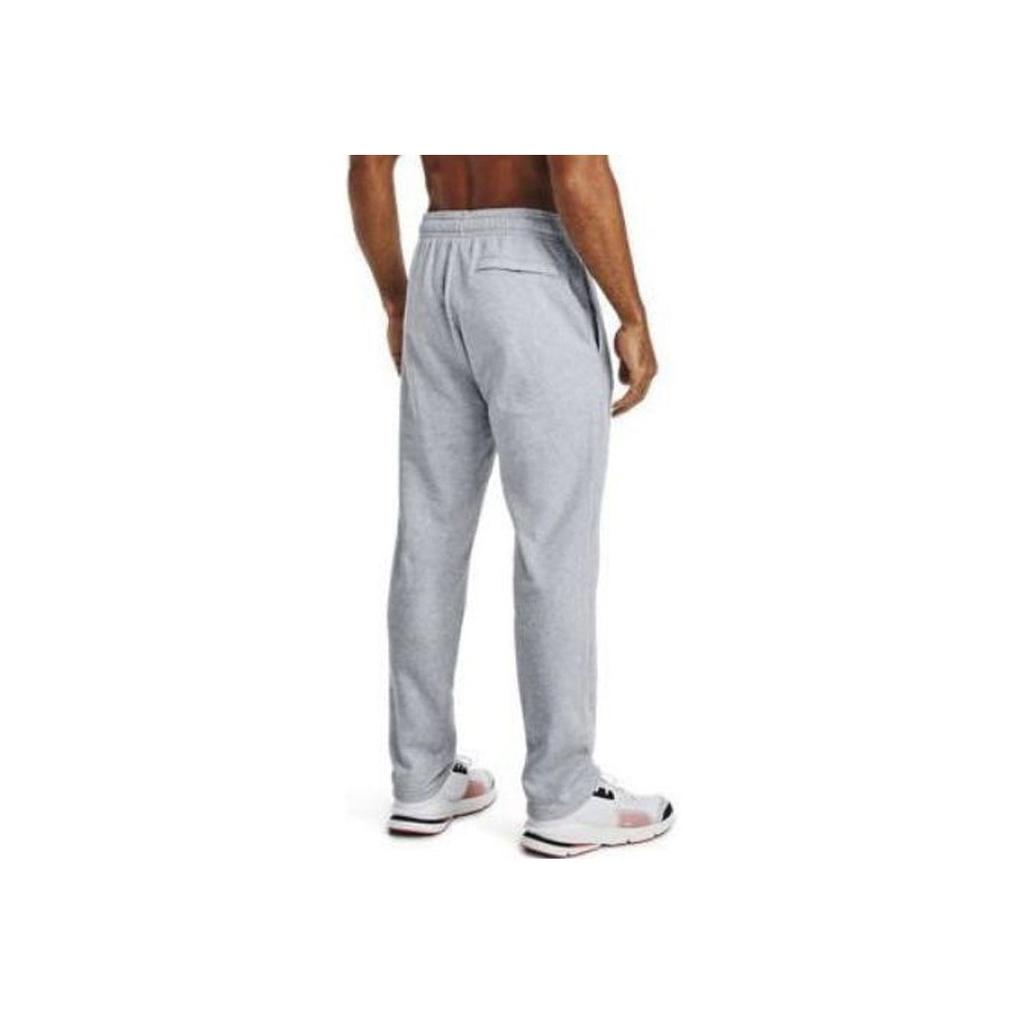 Under Armour Logo Pattern Drawstring Elastic Waist Straight-Leg Sweatpants Men Bottoms Gray 1357129-011