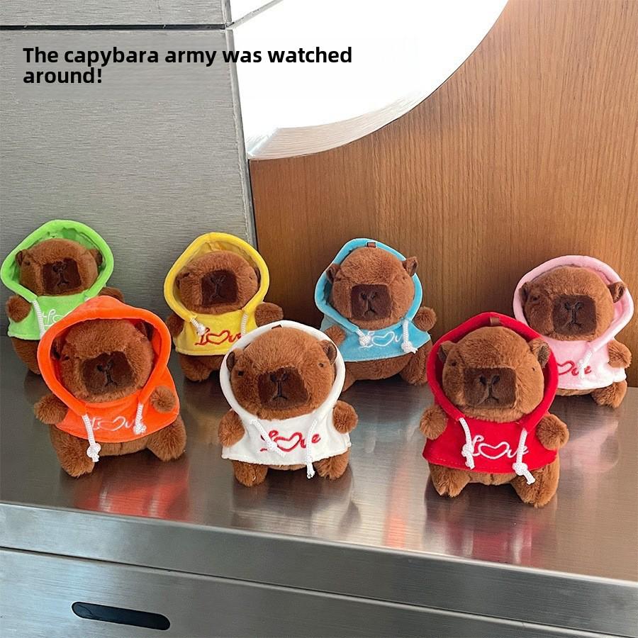 

Capybara Hoodie Plush Toy & Keychain Ornament 10.5 cm