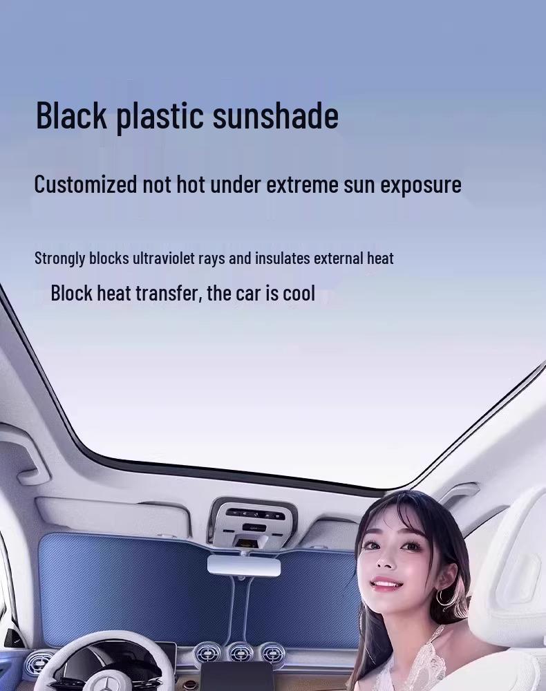 Parking Essentials: Car Sun Shade Blackout Umbrella for Heat Insulation and Protection