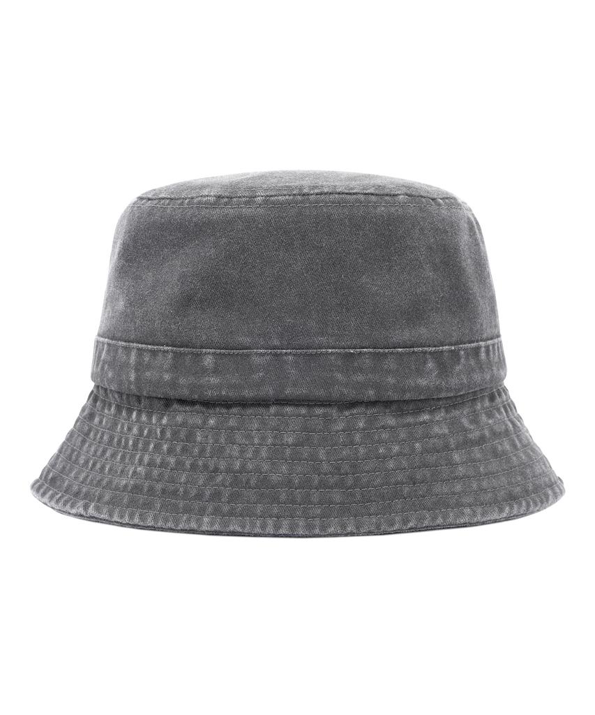 Luoeseupaeg Oversized Washed Line Bucket Hat (Gray)