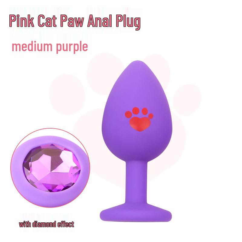 Silikonový kočičí tlapka anální kolík pro začátečníky - SM tréninkové anální korálky pro dilataci ženského análního otvoru a masturbaci