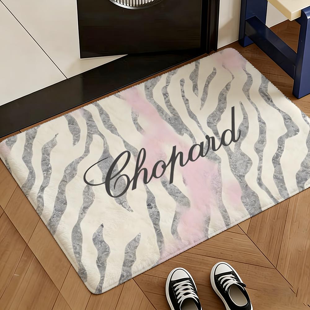 C-Chopard Brand Floor Mat Soft Flannel Rug Non-Slip Absorbent Mat For Bathroom Bedroom Home Decor