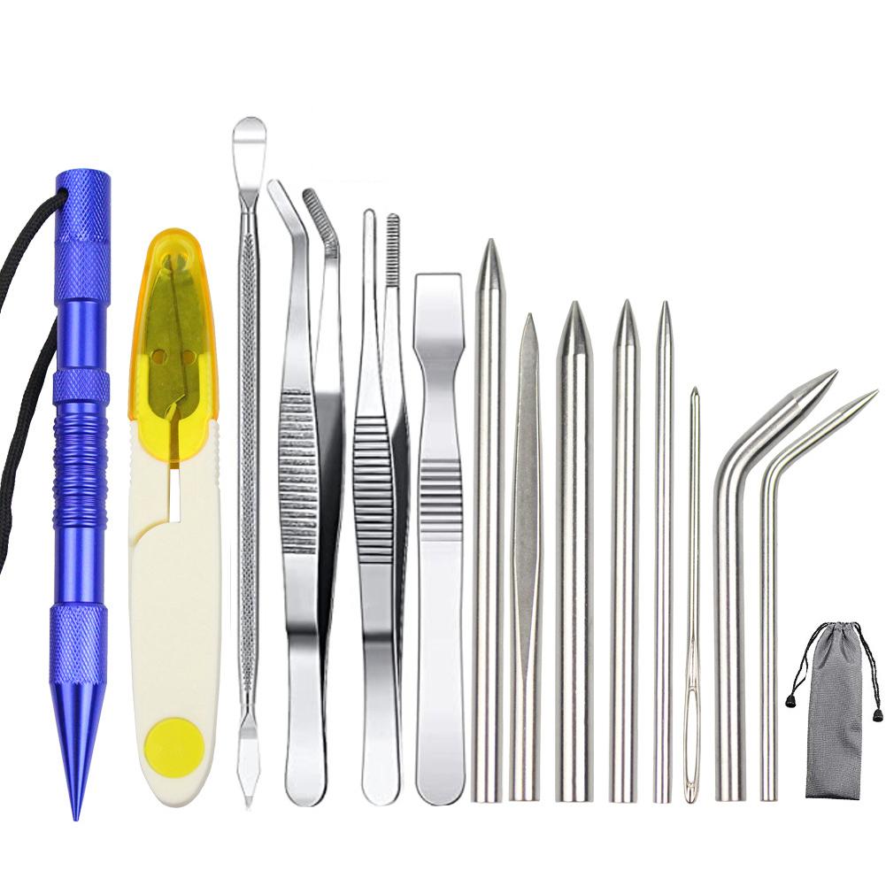 1Set Paracord Knitting Tool Set Aluminium Parachute Cord Needles Bracelets DIY Weave Tool Umbrella Rope Different Size Tools