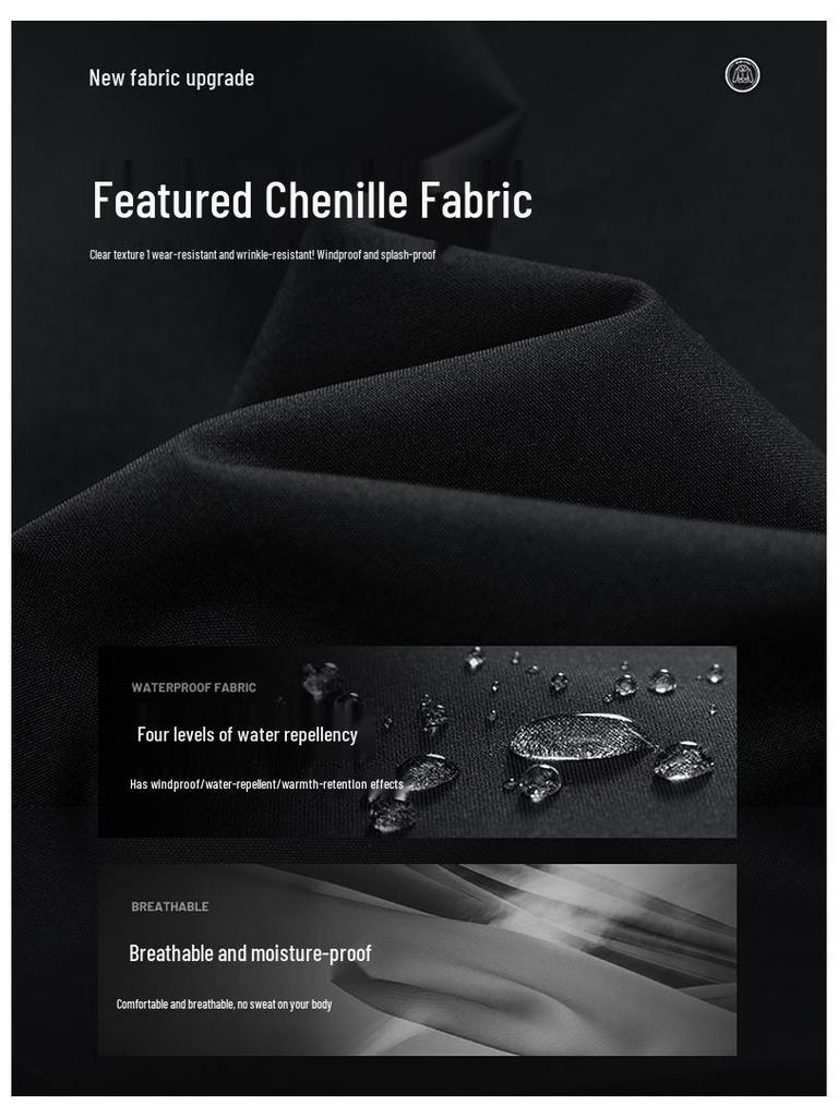 Men's Windproof Outdoor Shell Jacket - 2025 Autumn/Winter Thickened Cotton Casual Workwear Outerwear