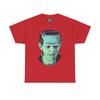 Vintage Frankenstein Monster Halloween Die-Cut T-Shirt Unisex Heavy Cotton Shirt