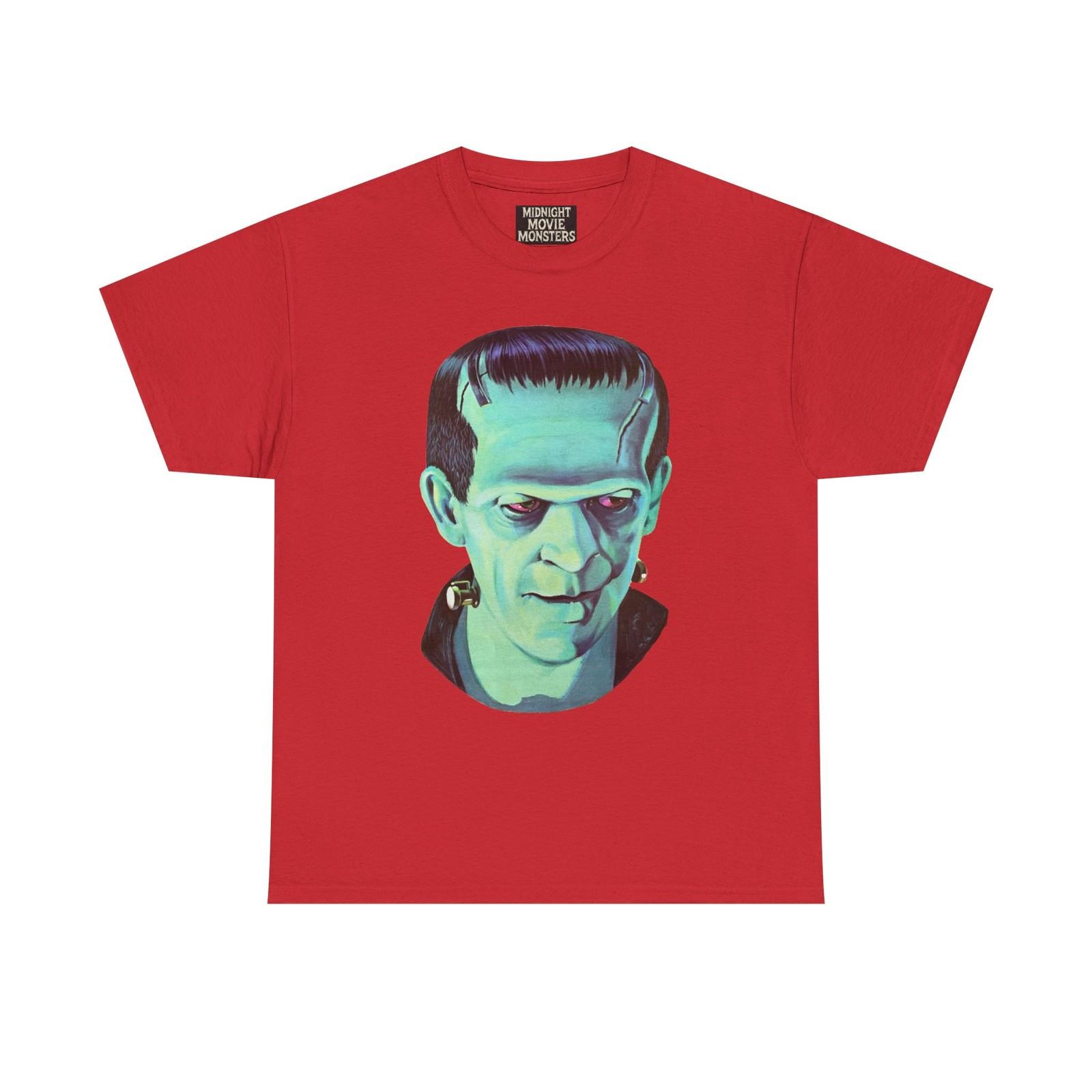 Vintage Frankenstein Monster Halloween Die-Cut T-Shirt Unisex Heavy Cotton Shirt XXXL