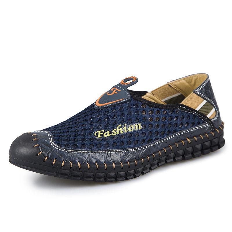 2022 Summer Men'S Shoes Breathable Hollow Outoutdoor Causal Sneakers Newesttrekking Shoes Non-Slip Men Hiking Shoes Handmade
