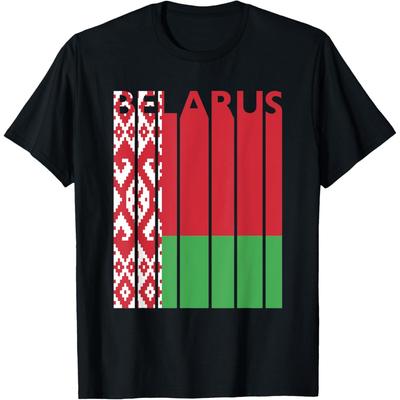 Zabawne Białoruś Vintage Białoruska Flaga Koszulki Mężczyźni Kobiety Bawełna Humor Streetwear Koszulka Krótki Rękaw Unisex Luźne Ubrania