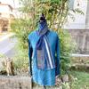 Used C29 Boro Stole Old Cloth Remake Indigo Dye Indigo Dye Patchwork Sewing Sashiko Boro Vintage