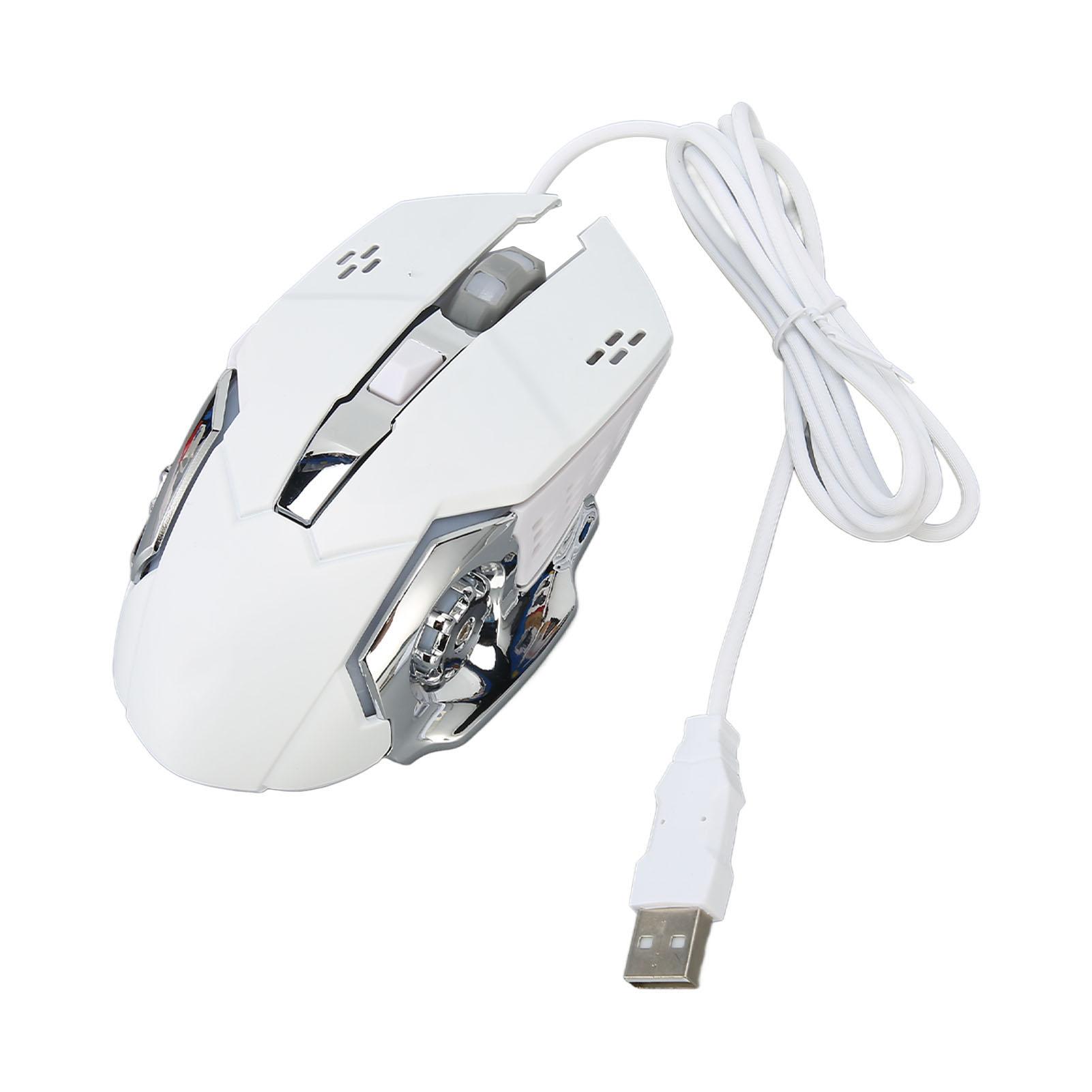 

Wired Gaming Mouse with RGB Backlit 4 Adjustable DPI Up to 3600 Ergonomic USB Optical Computer Mice with 6 Buttons