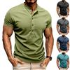 Men's New Casual Multi-Button Short Sleeve T-Shirt