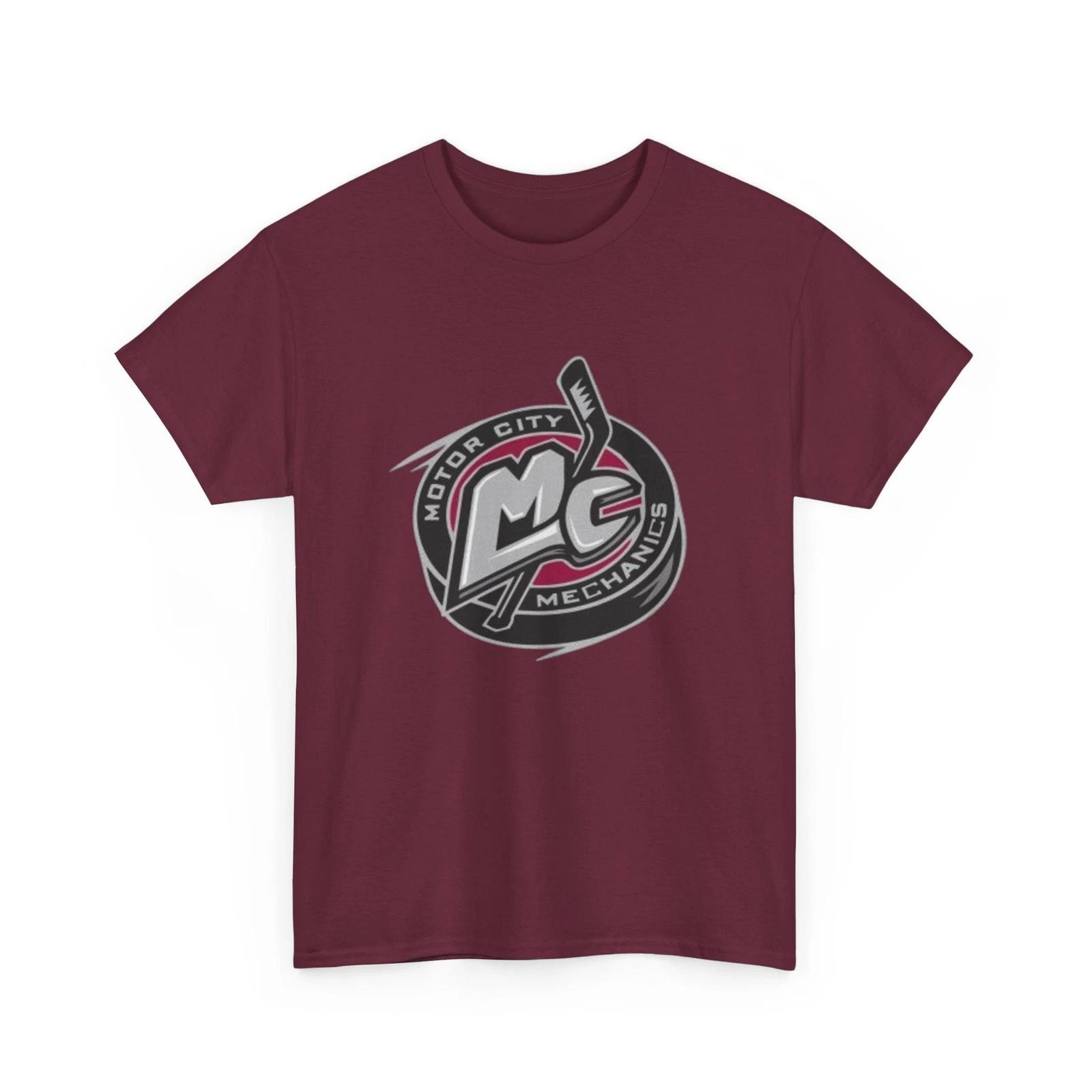 Несуществующая хоккейная команда UHL Motor City Mechanics Печатная футболка Detroit Red Wings XL