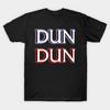 Asian Size Men Black Print T-shirt Dun Dun No-Cut Print Cotton Tshirt