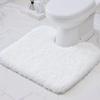 Alfombrilla de suelo para baño engrosada en forma de U, material de felpa, alfombrilla absorbente para bañera, alfombrilla antideslizante para pies, alfombra pequeña de baño, entrada