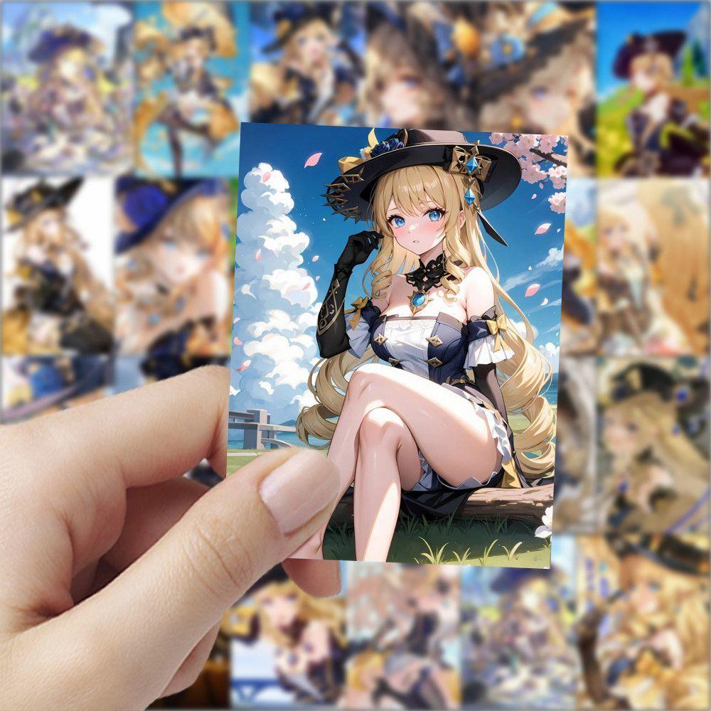 63 Pieces of Genshin Impact Navia-themed Peripheral Stickers for Decorating Mobile Phones and Waterproof Decals