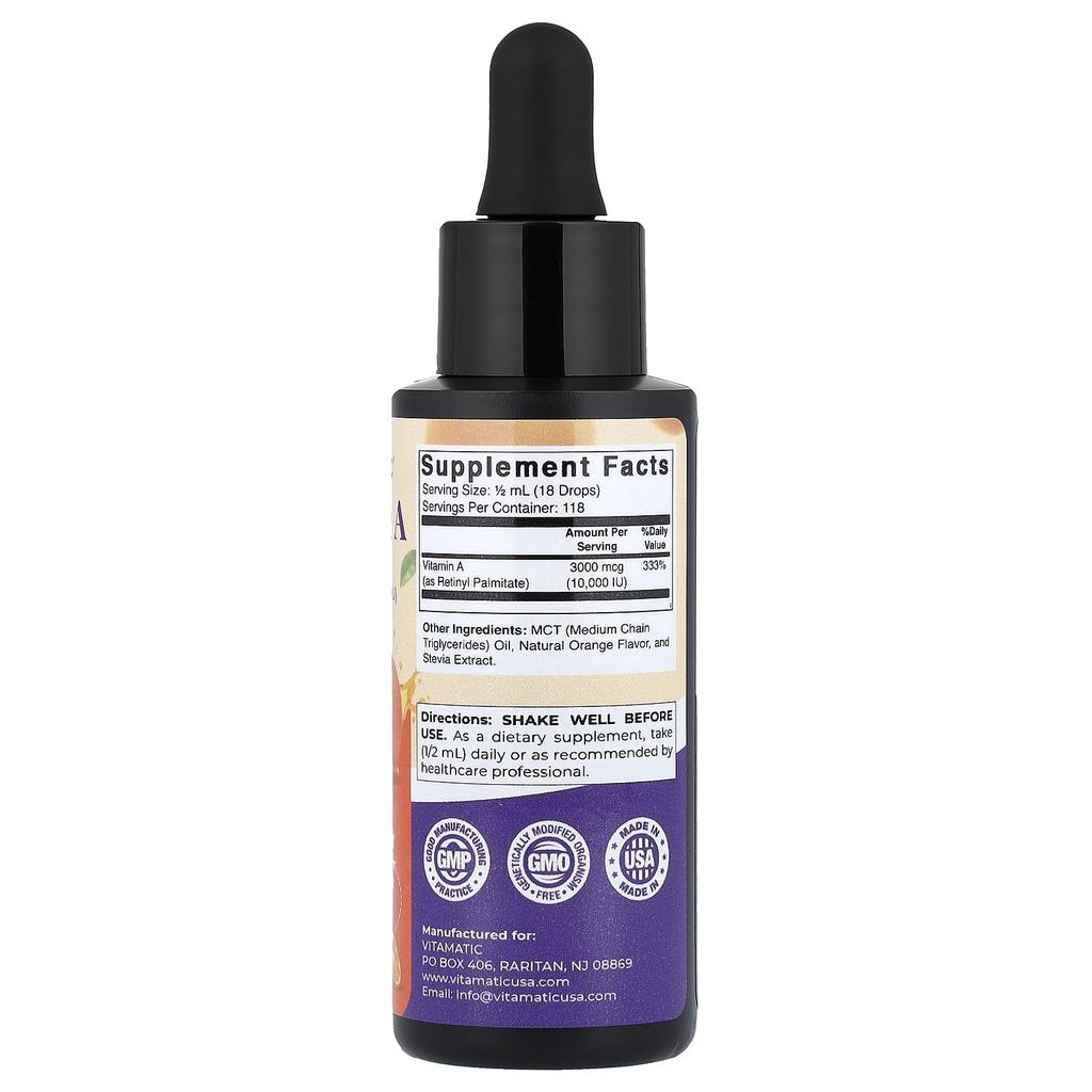 Vitamatic, Vitamin A, Palmitate, Orange, 59ml (2 fl oz)