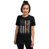 Autism Awareness American Flag Autism Mom Distressed Short-Sleeve Unisex T-Shirt