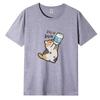 T-shirt a maniche corte da donna in cotone con stampa cartoon, top popolari a mezza manica, T-shirt estiva