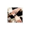 OLEVS Women's Classic Quartz Watch Gold-Black Silicone Band Elegant Design