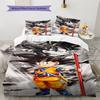 Tecknad Son Goku Mönster Sängkläder, Täcke Set Påslakan Örngott Hem Födelsedagspresent (1 * påslakan + 2 * örngott, utan kärna)