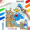 Donald Duck Steering Wheel At Sea Digital Oil Painting Hand Painting Kit Diy Home Decoration