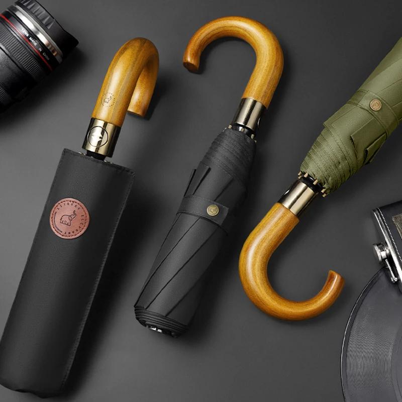 Роскошный автоматический зонт для мужчин — фото 3