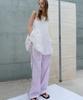 Leuba Pinstripe Lounge Pants - Pink Stripe