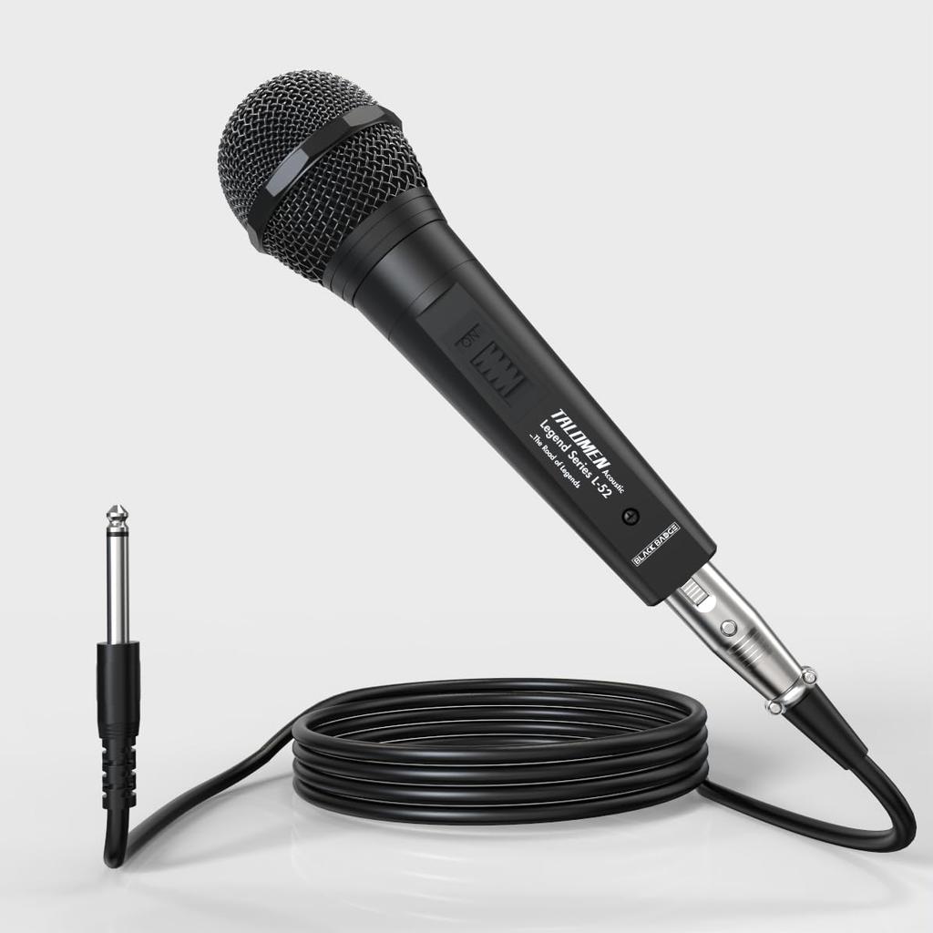 talomen L52 Wired Microphone (for Singing), Black