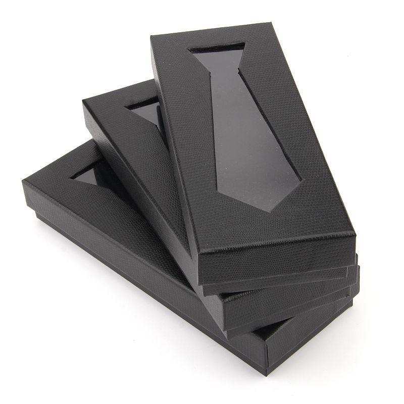 

Мужская черная коробка для галстука с узором змеиной кожи в наличии