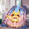 Pokémon Pikachu Series Flannel Blanket—Soft To the Touch, the Perfect Choice for Home Relaxation; an Excellent Gift for Pokémon
