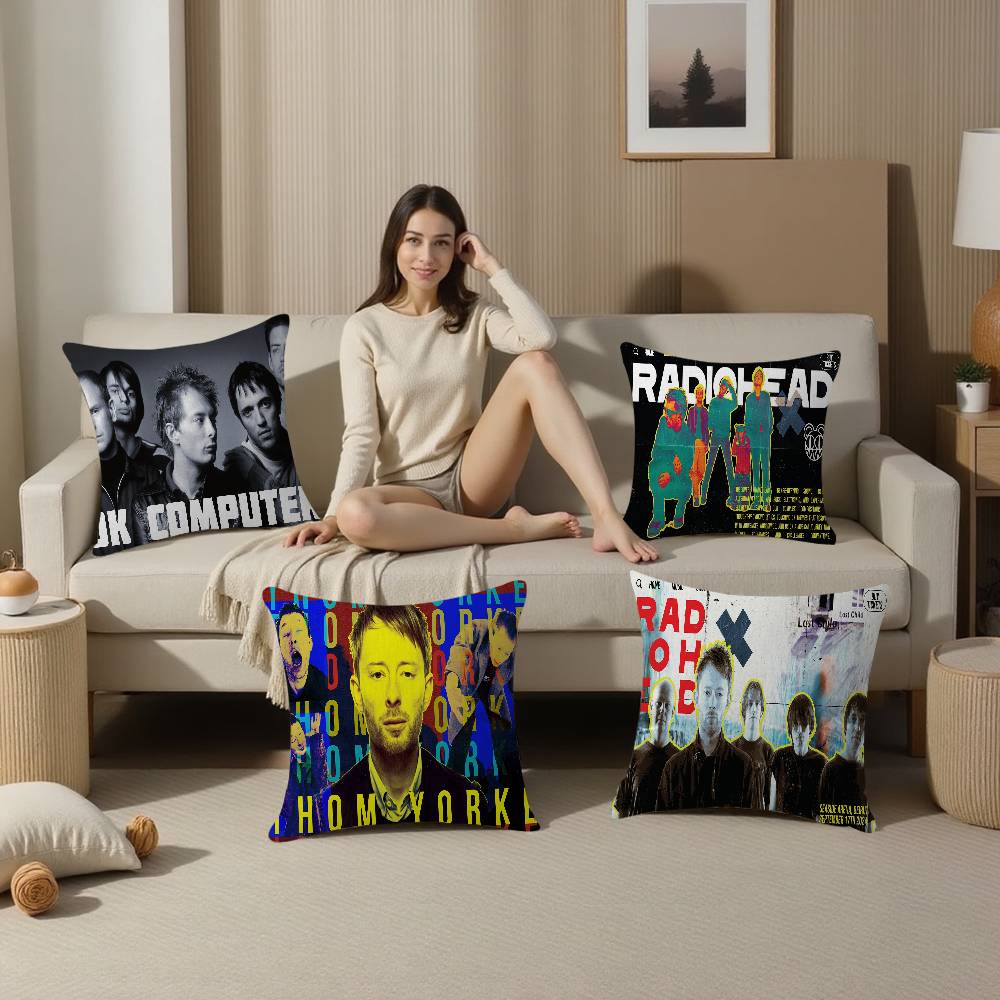 R-Radioheads Music Cushion Cover Car Throw Pillow Case For Sofa Car Christmas Gift 40x40cm 45x45cm